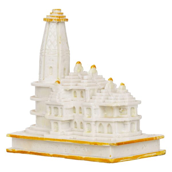 Ram Mandir | Jai Shree Ram JanamBhoomi Mandir, Religious, Mandir Murti, Ayodhya Model, for Home, Pooja Room, Puja, Temple | Marble Handcrafted- White - Image 3