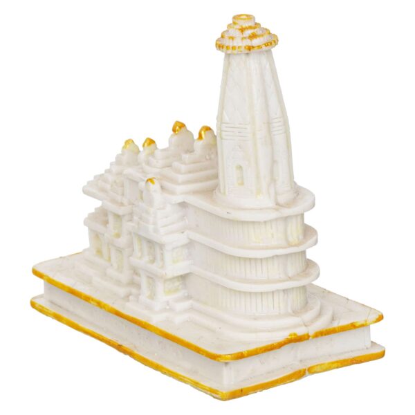 Ram Mandir | Jai Shree Ram JanamBhoomi Mandir, Religious, Mandir Murti, Ayodhya Model, for Home, Pooja Room, Puja, Temple | Marble Handcrafted- White - Image 4