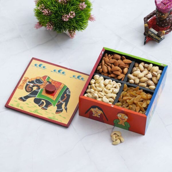 Wooden 4 boxex dry fruit box