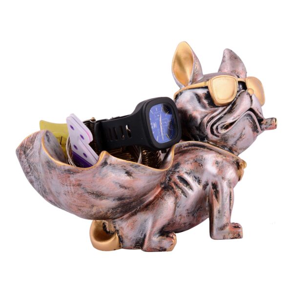 Cool Dog Showpiece with Plate for Home Dcor Item | Kitchen,Bedroom,Office,Dinning Table Decorative Item - Image 3