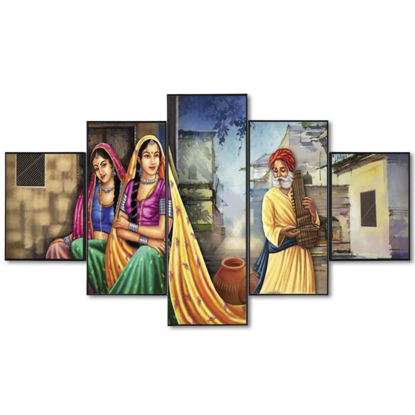 Set Of Five Framed Digital Wall Painting - Image 4