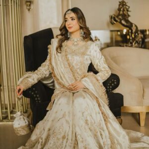 Chinon Elegance: Embroidered Party Wear Top & Sharara Set with Dupatta